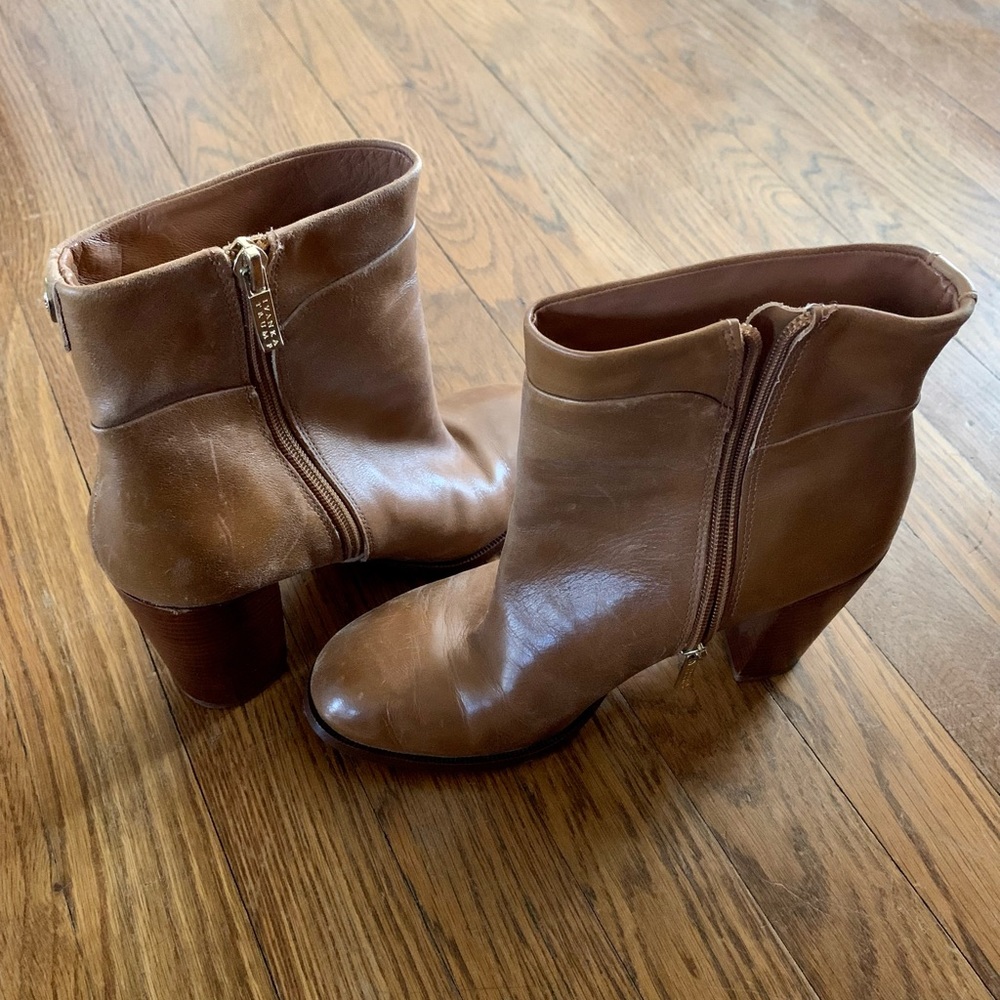 Women’s Leather Ivanka Trump Heeled Booties